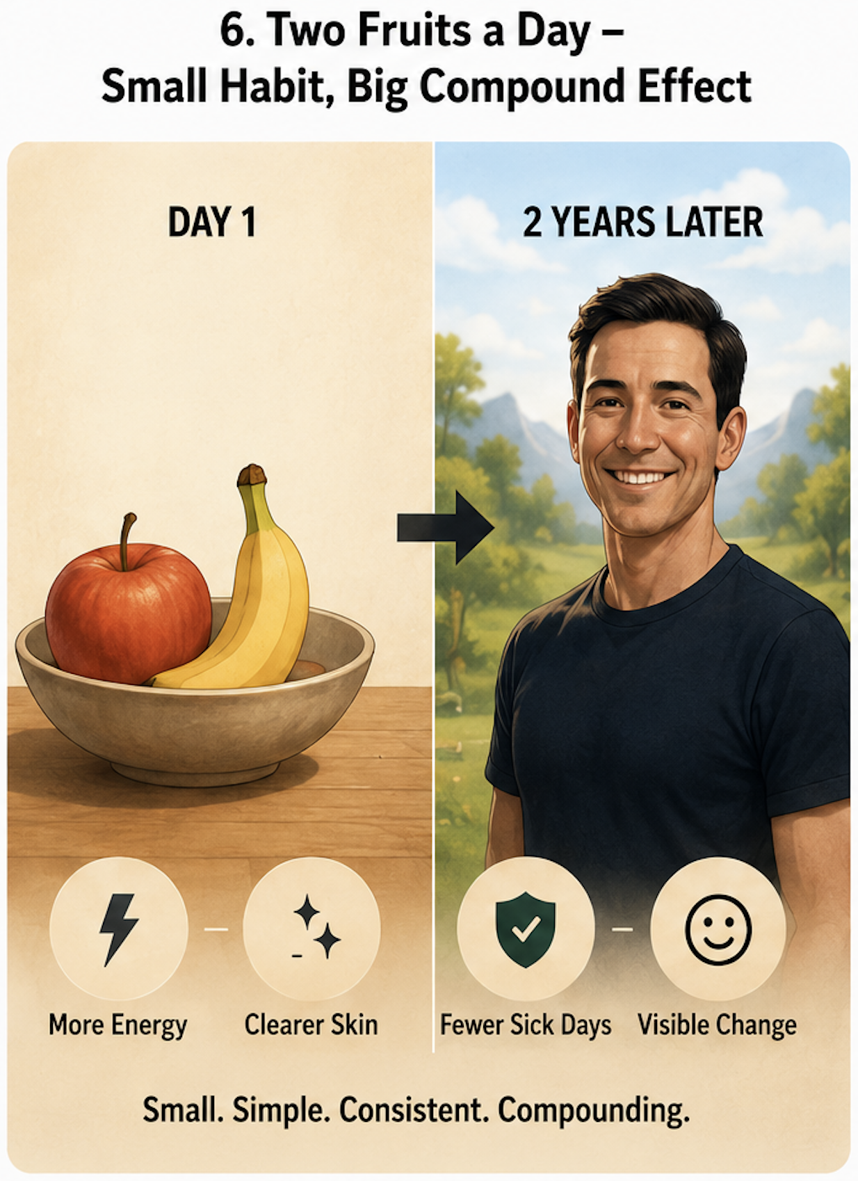 Prioritise fruits and vegetables in daily diet